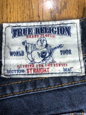 TRUE RELIGION Section Straight Distressed Jeans Men’s Tag 42 Actual 45 ...