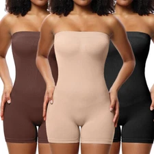 Women Shapewear Bodysuit Tummy Control Slimming Body Shaper Strapless Tube Tops