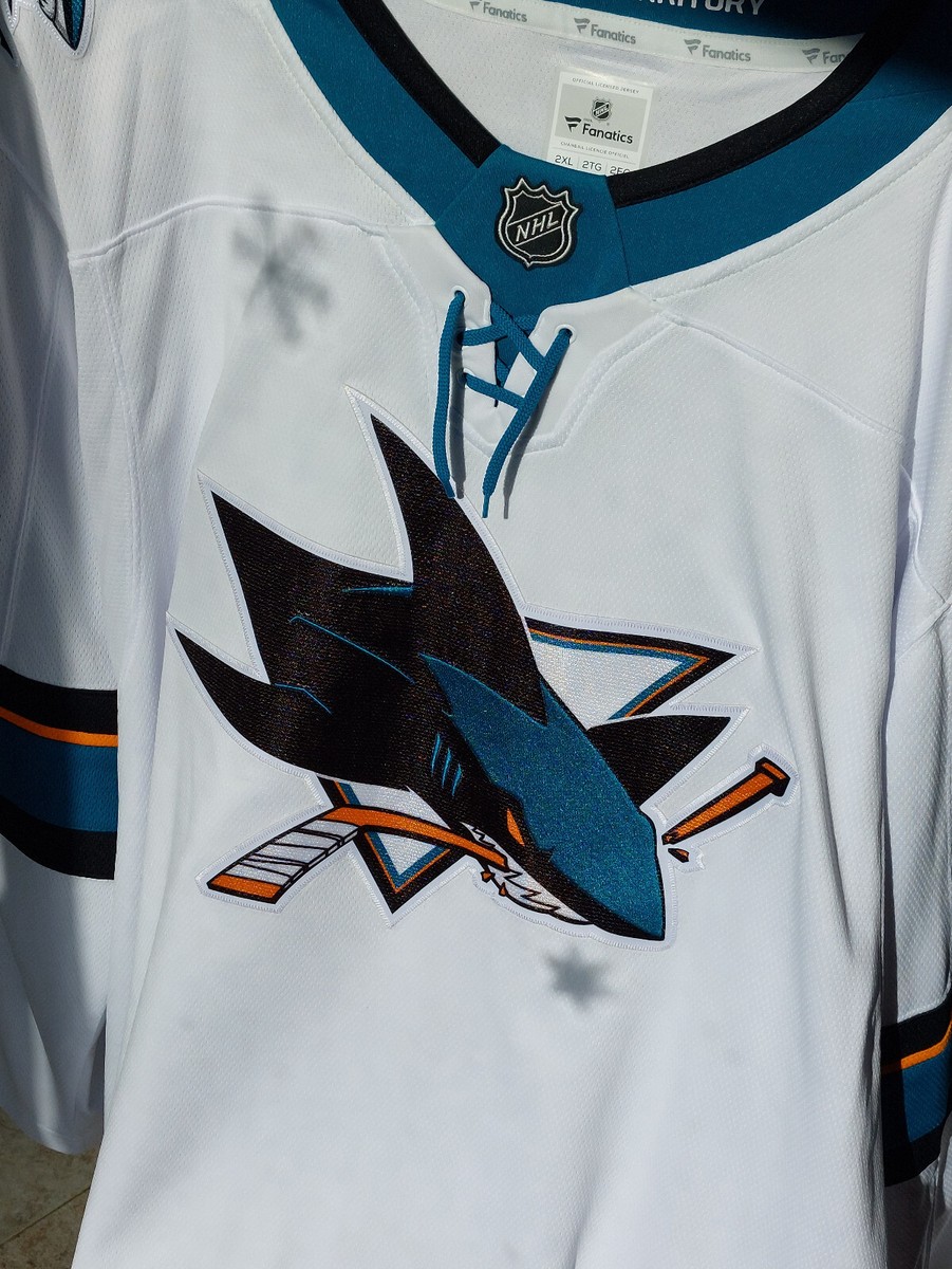 video 2XL mens San Jose Sharks white jersey men fanatics nhl -- video