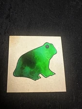 Rare Vintage 80s Mystik Oilies Oilie Oily Oilly Frog Touch Sticker 1980s
