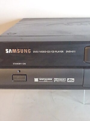 Samsung DVD-611/XAA DVD/Video-CD/CD Combo Player Tested NO REMOTE