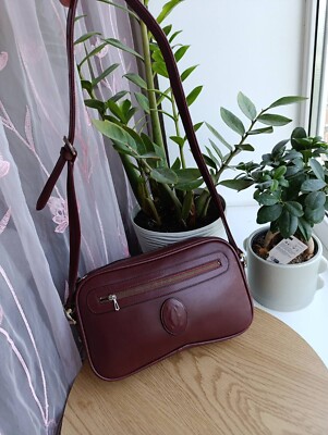 CARTIER BORDEAUX LEATHER SHOULDER BAG VINTAGE