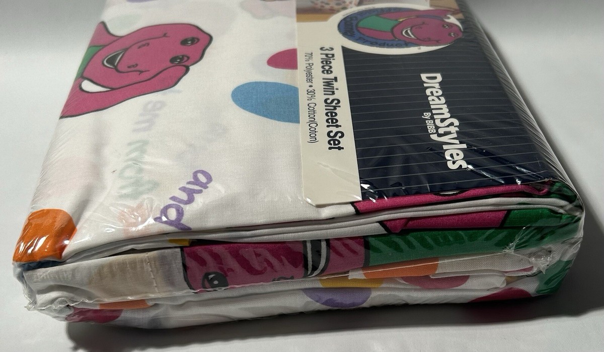 バーニー 3ピースシーツセット（Barney） Barney 3 Piece Full Sheet Set Bed Sheets