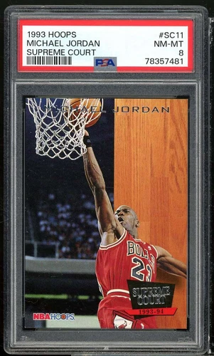 Michael Jordan Card 1993-94 Hoops Supreme Court #SC11 PSA 8
