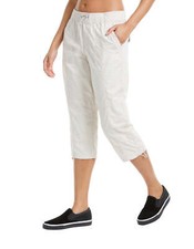 Calvin Klein Performance Printed Smocked Waistband Cargo Pants Beige L NWT 59.