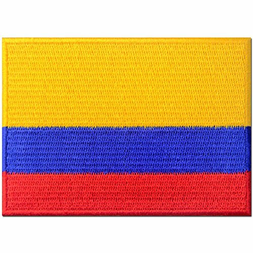 Bandiera della Colombia Colombiano Emblema Nazionale Termoadesiva Cucibile Ricam