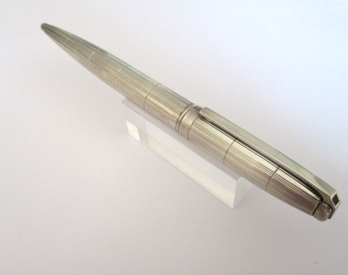Stylo Bille Prestige Dupont Fidelio Plaque Argent N267 - Occasion Bon État
