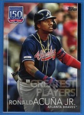 2019 Topps 150 Years Greatest Players BLACK #150-36 Ronald Acuna Jr. #/299