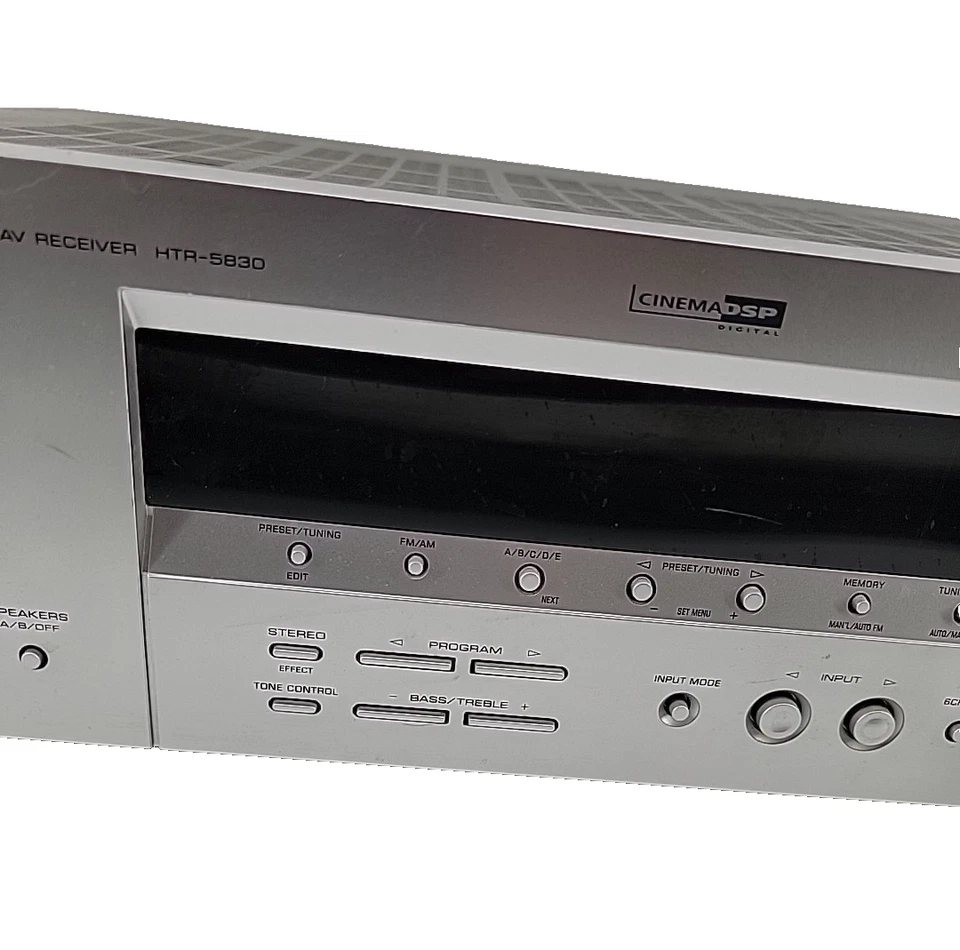 Yamaha HTR-5830 5.1 Channel Home Theater AV Receiver Silver - No Remote - Tested - Image 4 of 4