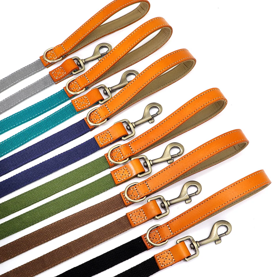 2022 Nylon Custom Dog Collar Leash Set Personalised Genuine Leather Accessories - Image 4 of 4