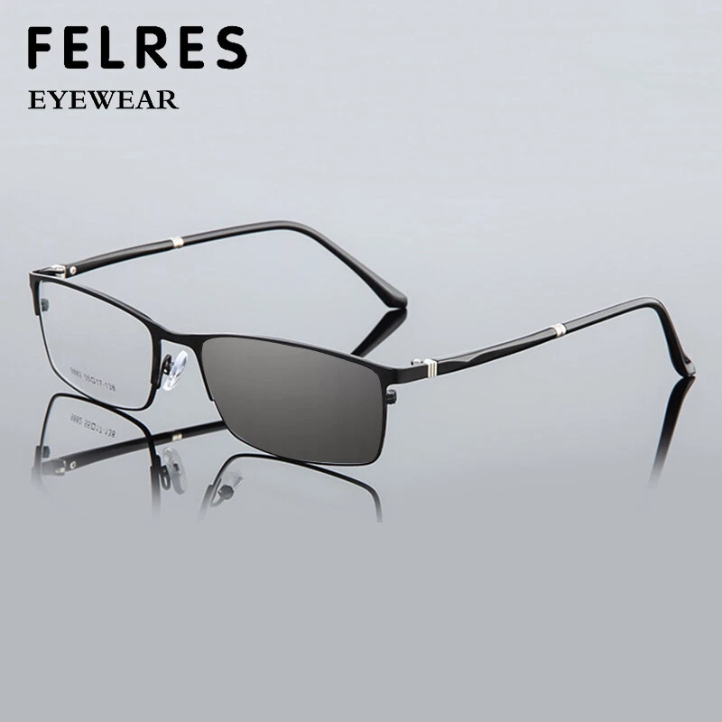 Metall Quadratisch Photochrome Lesebrille Herren Klassisch Mode Outdoor Sonnenbrille - Bild 3 von 4