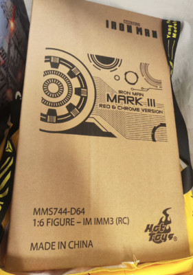In Stock New Hot Toys 1/6 IRON MAN MMS744D64 MARK   Red & Chrome Version
