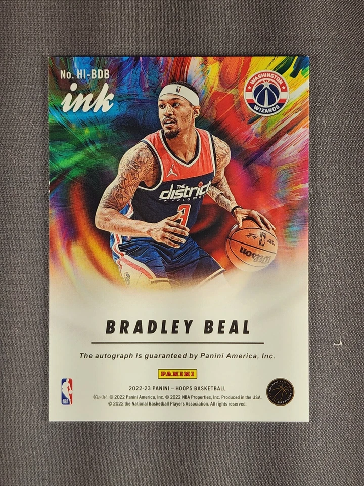 2022-23 Panini NBA Hoops Ink #HI-BDB Bradley Beal Autograph Auto - Image 2 of 4