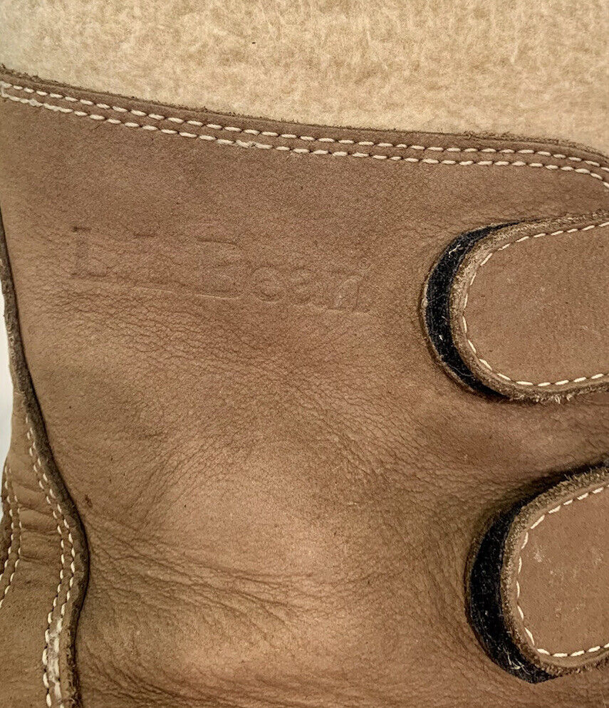 LL Bean Suede Winter Snow Boots Men's 7 M Hook & Loop Felt LL Bean Suede Winter Snow Boots Men's 7 M Hook & Loop Felt