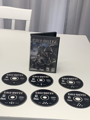 Two In One Cod Disc Call of Duty 2 (PC CD-ROM, 2005) Game 6 Disc Set - No Manual ...