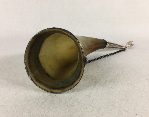 RUSSIAN NIELLO SILVER 875 DRINKING WINE WEDDING HUNTING HORN - Picture 4 of 7