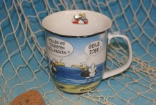 H&ouml;sti - Becher Kaffeebecher aus Porzellan -- Touristen vollkacken-- 400ml Tasse