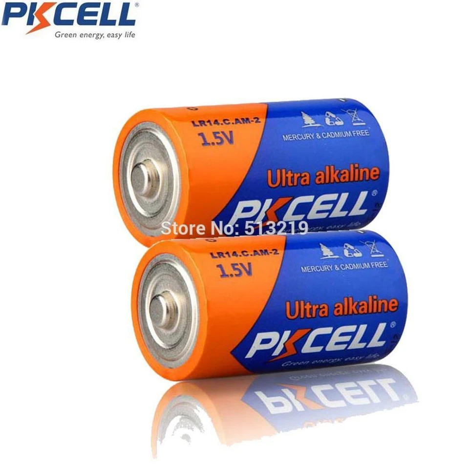 Battery PKCELL LR20 D Size and LR14 C Size Alkaline Battery - Pack of 2 - Image 4 of 4