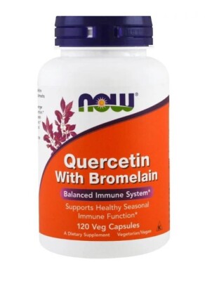 Now Foods Quercetin with Bromelain 120 Veggie Capsules