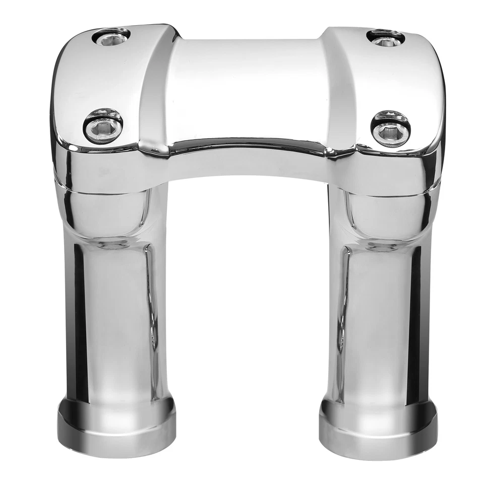 4" Handlebar Riser 1" Bar Fit For Harley Dyna Low Rider Fat Bob Softail Fatboy - Image 2 of 4