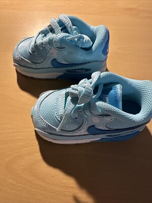 Nike Air Max 90 Prem Mesh Frozen Blue White Sz C Toddler