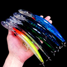 5PCS Big Fishing Lures Minnow 23.5g Crankbait Trolling Artificial Sinking Bass