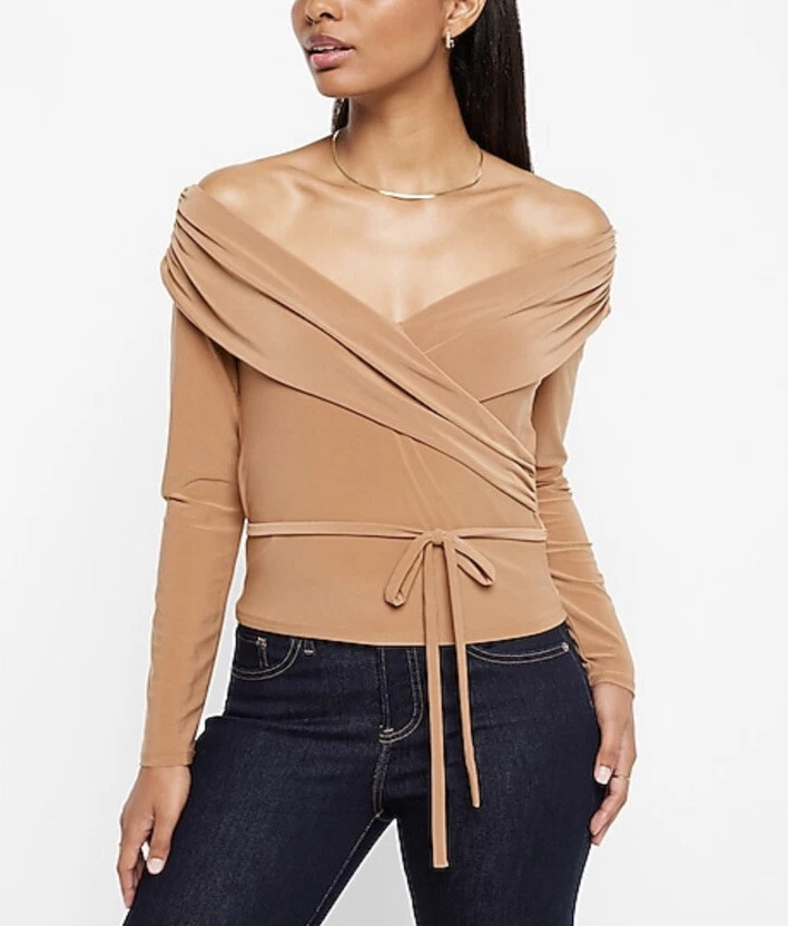 Wrap long sleeve best sale shirt