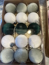 Christmas Tree Velvet Ornaments Decoration Balls Set Of 12 Velvet balls