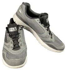 Fila Shoes Mens Size 11 Gray Black Athletic Running Lightweight Mesh Sneakers