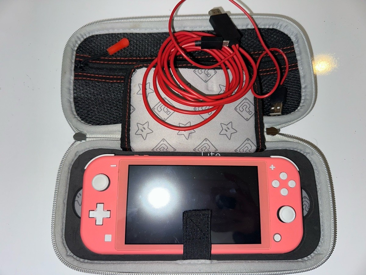 Nintendo Switch Lite with Case and Nerf Legends Game Tested