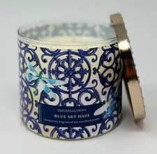 NEW BATH BODY WORKS BLUE SKY HAZE SOY WAX BLEND CANDLE 3 WICK 14.5OZ LARGE