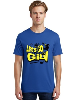Let-S-Go-Girl Mens Graphic Tee, 100% Cotton, Casual Summer Wear