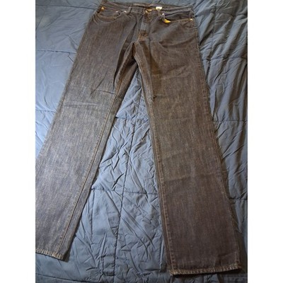 Martin + Osa Mens Dark Wash Straight Leg Jeans Indigo Blue 35x34