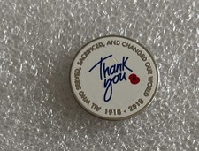 WW1 Centenary 1918-2018  ‘ Thank You’ Pin Badge.