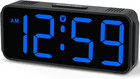 Small Digital Alarm Clock Plug in for Bedrooms Bedside, Tiny Electric Clock L...