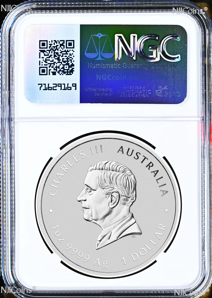 2025 P Pillar 1oz Silver NGC MS70 $1 Coin 225th ANN. OF AUSTRALIAN PROCLAMATION - Image 2 of 2