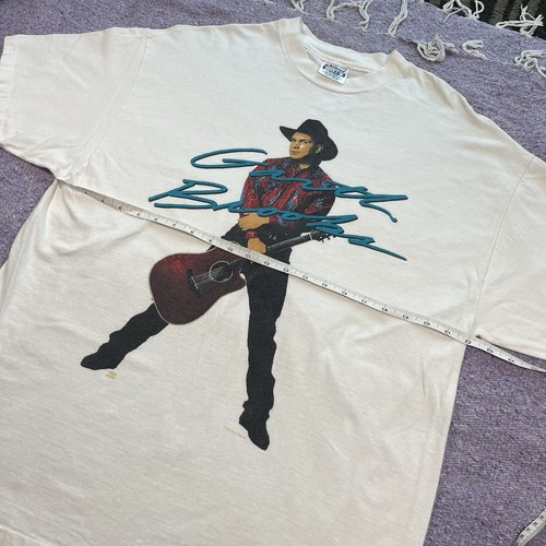 Camiseta De Colección Años 90 Garth Brooks Blanca Gráfica Una Cara Talla XL Hanes Beefy - Imagen 6 de 8