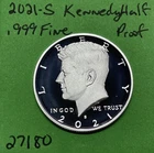 2021 S Kennedy Half Dollar Gem DCam Proof 99.9% Silver See Pictures