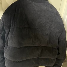 [46] Solid Homme Corduroy Padded Black Jacket