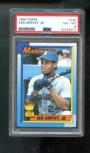 1990 Topps #336 Ken Griffey Jr. All-Star Rookie PSA 8 Graded Baseball Card MLB
