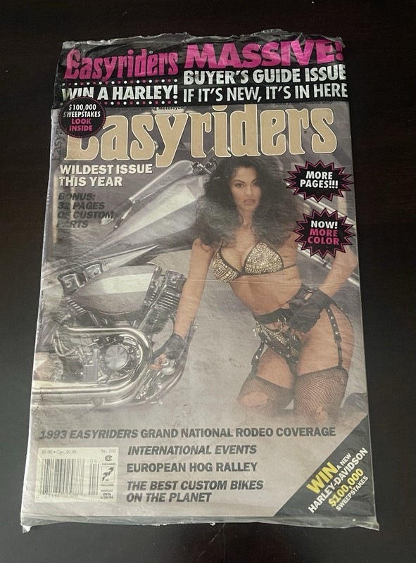MINT 1994 EASYRIDERS Magazine April #250 With Centerfold And Original Sleeve