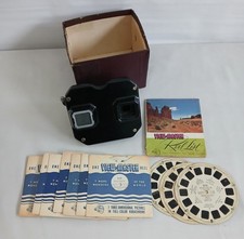 Vtg September 1950 Sawyer's Bakelite View Master  10 Reels Works Great 