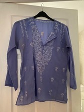 asian ladies kurti medium, lilac with light embroidery