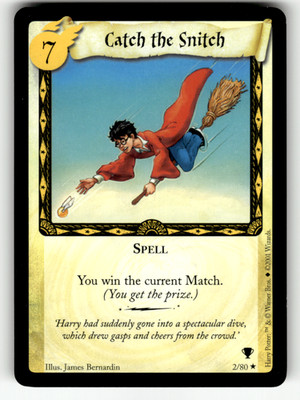 Harry Potter Harry Potter Catch the Snitch 2001 TCG Wizards Card 2/80 Spell