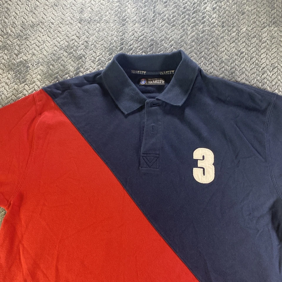 Camisa Vintage Años 90 Colorblock Hombres L Polo Preppy Roundtree Yorke Varsity Foto 2 de 4
