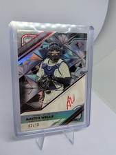 2024 Topps Diamond Icons Austin Wells White Poly Red Ink Auto 02/10 Yankees