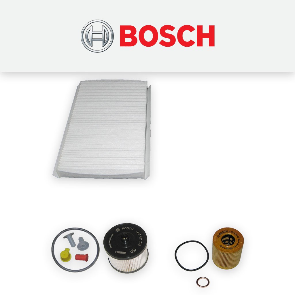 SERVICE KIT for PEUGEOT 307 2.0 HDI 16V BOSCH OIL FUEL CABIN FILTERS (2004-2007)