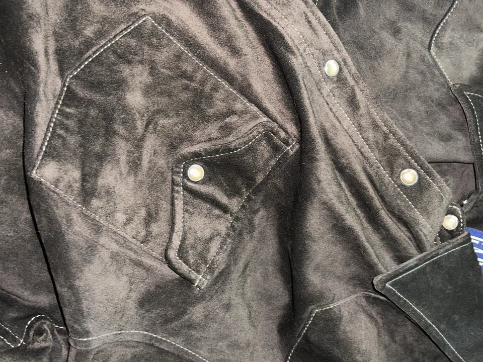 Gap men’s Waxed Suede Western Shirt Jacket Size: XL - Image 4 of 4