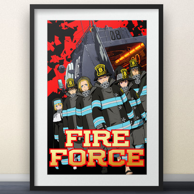FIRE FORCE KEY VISUAL 1 ANIME  - 11x17'' POSTER - gift wall art Shinra Tamaki