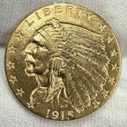 1915-P $2.50 Indian Gold Quarter 1/4 Eagle 2 1/2 Dollar Pre-1933 US 90% Coin